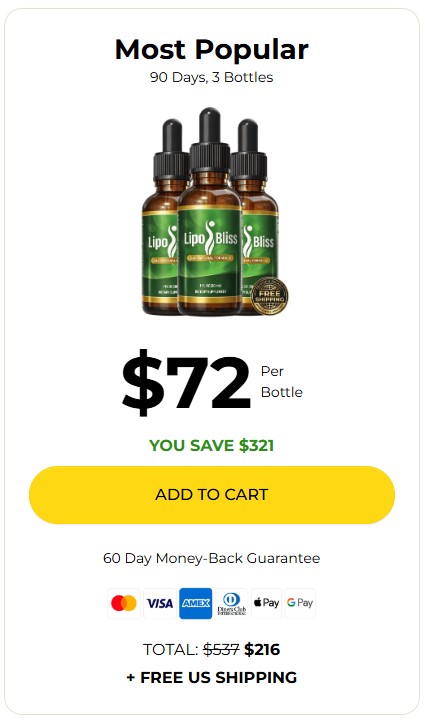 LipoBliss 3 Bottle Price